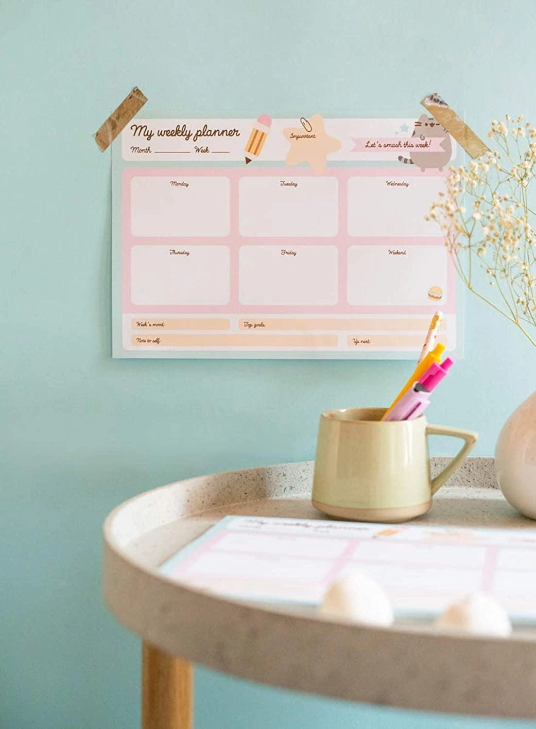 Pusheen Weekly Planner A4 Foodie Blue
