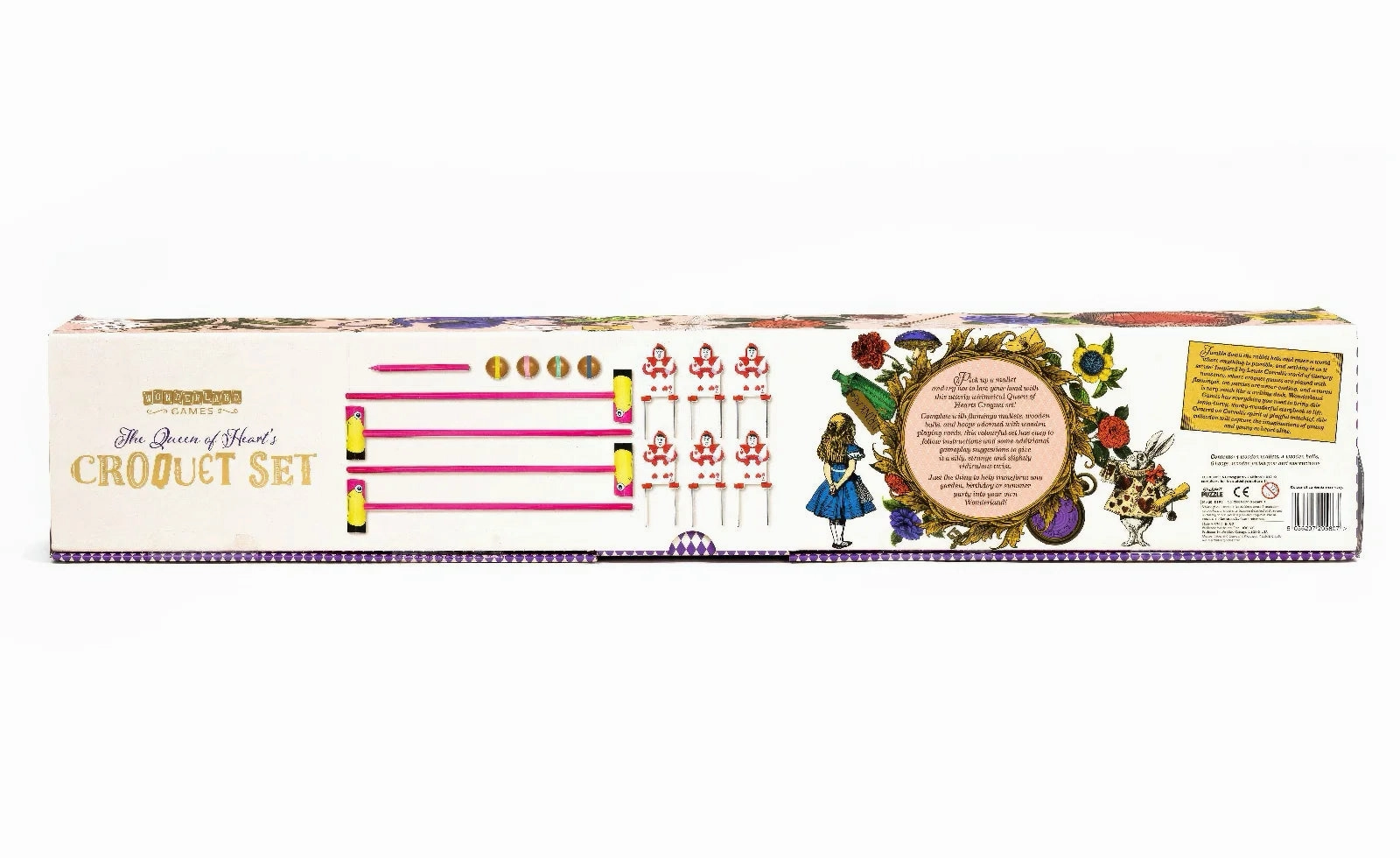 Queen of Hearts Flamingo Luxury Croquet Set