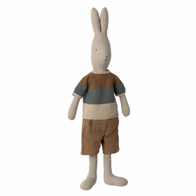 Rabbit in Knitted Shirt and Shorts - Size 4