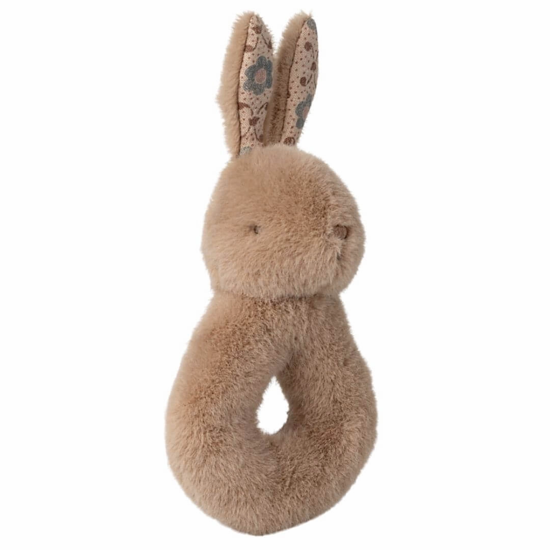 Rabbit Rattle Baby Gift Set - Cream Peach