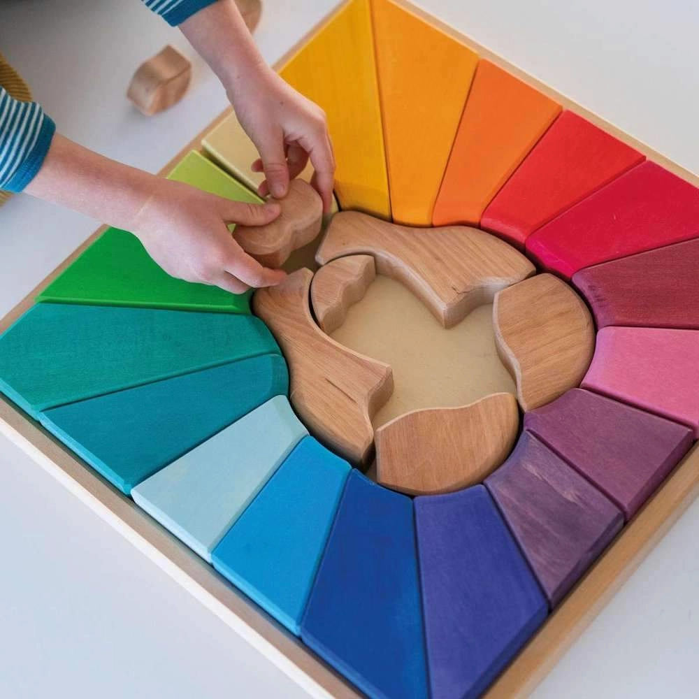 Rainbow Lion Wooden Puzzle