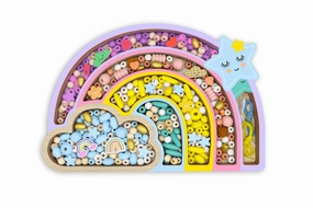 Rainbow Wooden Beads (400 pieces)