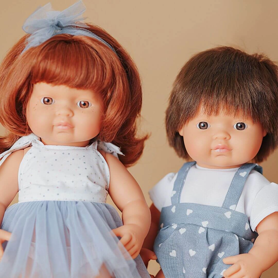 Realistic Montessori Doll - White Boy with Brown Hair