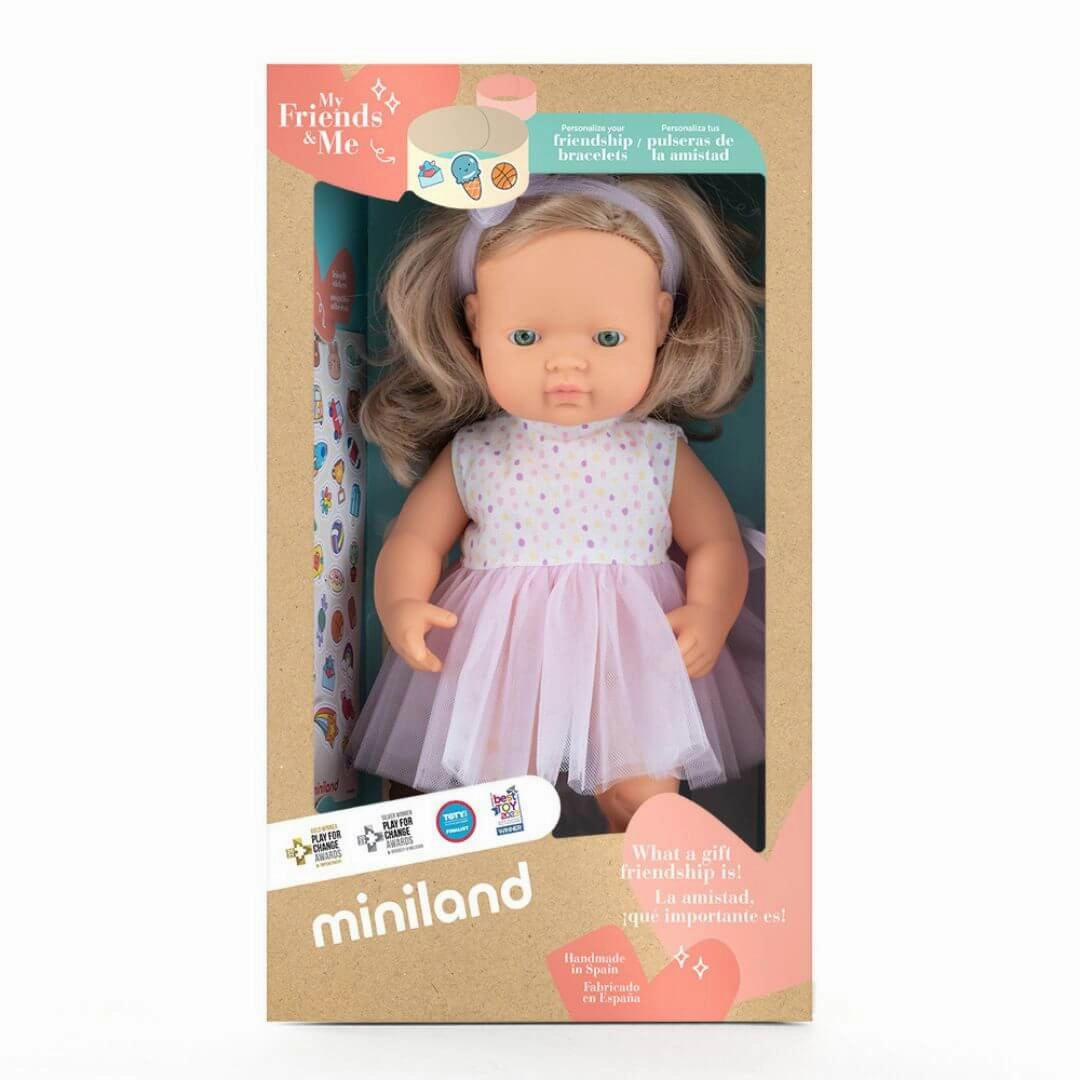 Realistic Montessori Doll - White Girl with Blonde Hair