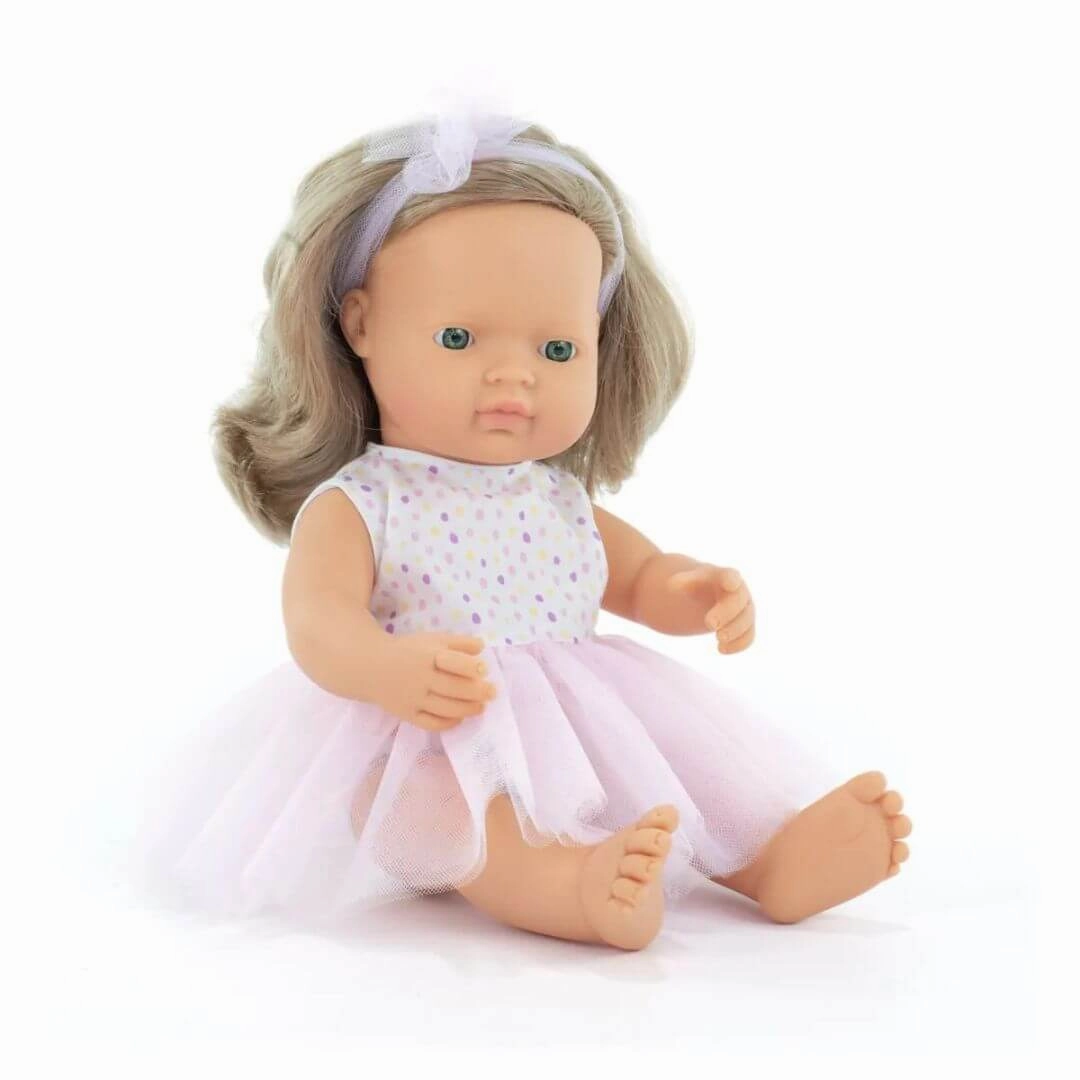 Realistic Montessori Doll - White Girl with Blonde Hair