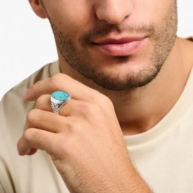 Rebel At Heart Turquoise Ring TR2242-878-17 Thomas Sabo Rings