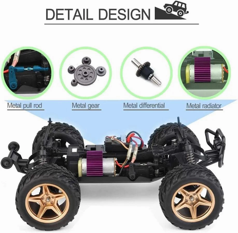Rock Crawler D7 4WD Cross-Country, Professional, RC Remote Control Car