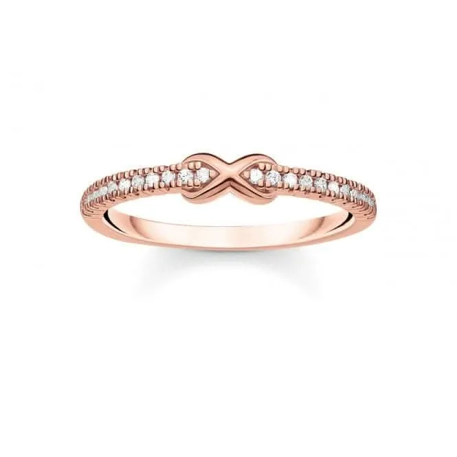 Rose Gold Zirconia Infinity Ring TR2322-416-14 Thomas Sabo Rings