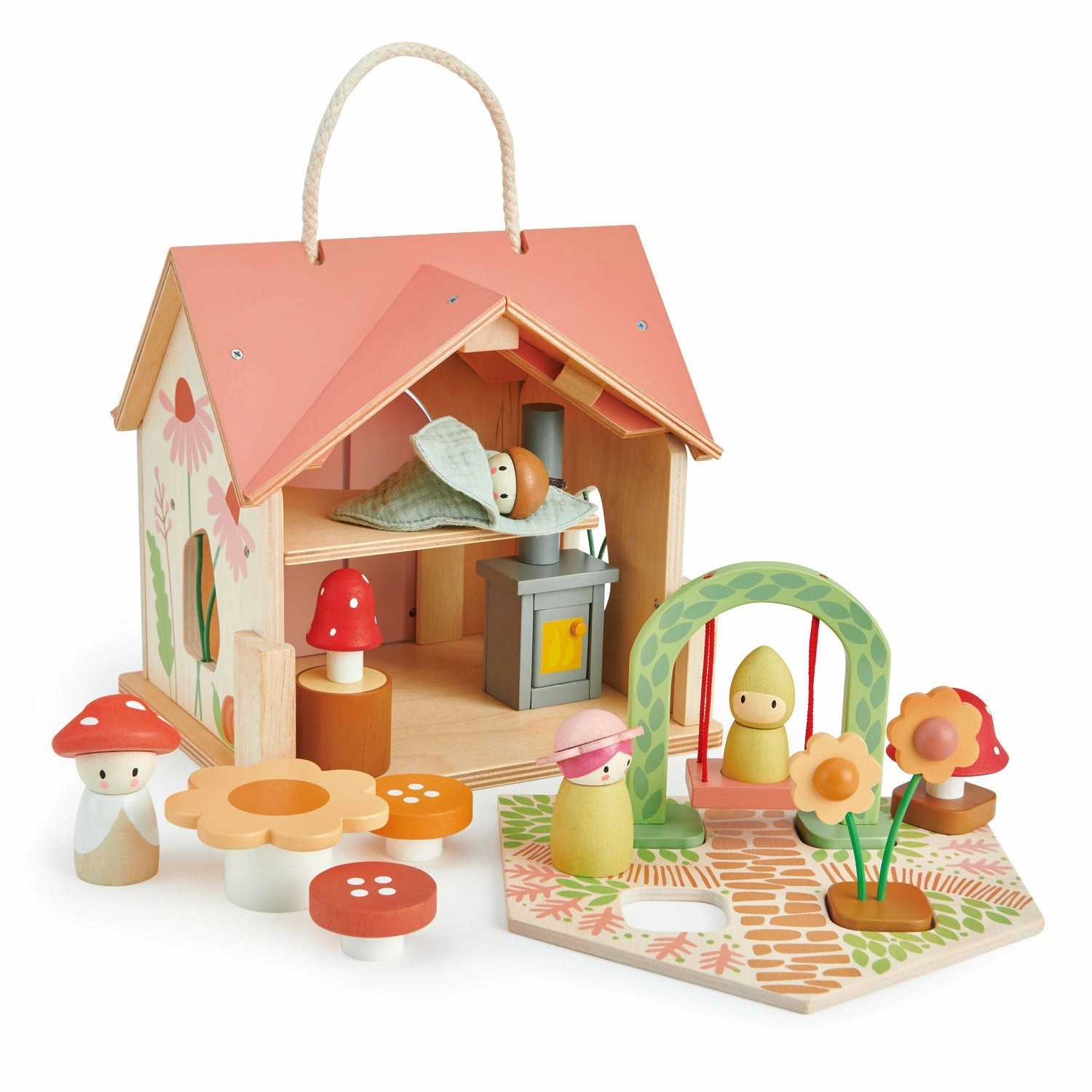 Rosewood Cottage Mini Wooden Dollhouse