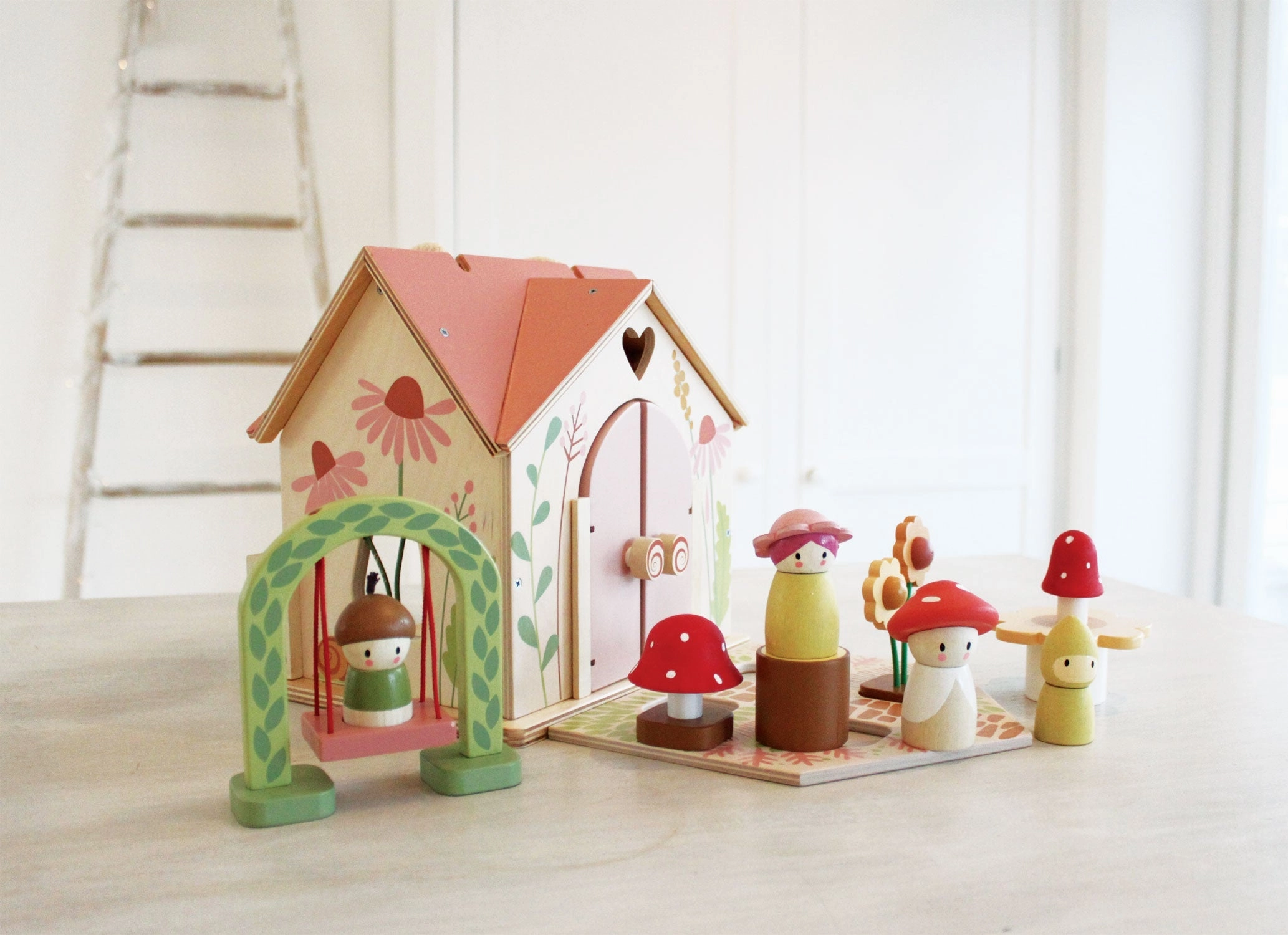 Rosewood Cottage Mini Wooden Dollhouse