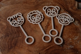 Safari Animals Eco Bubble Wand Pack, Set of 3