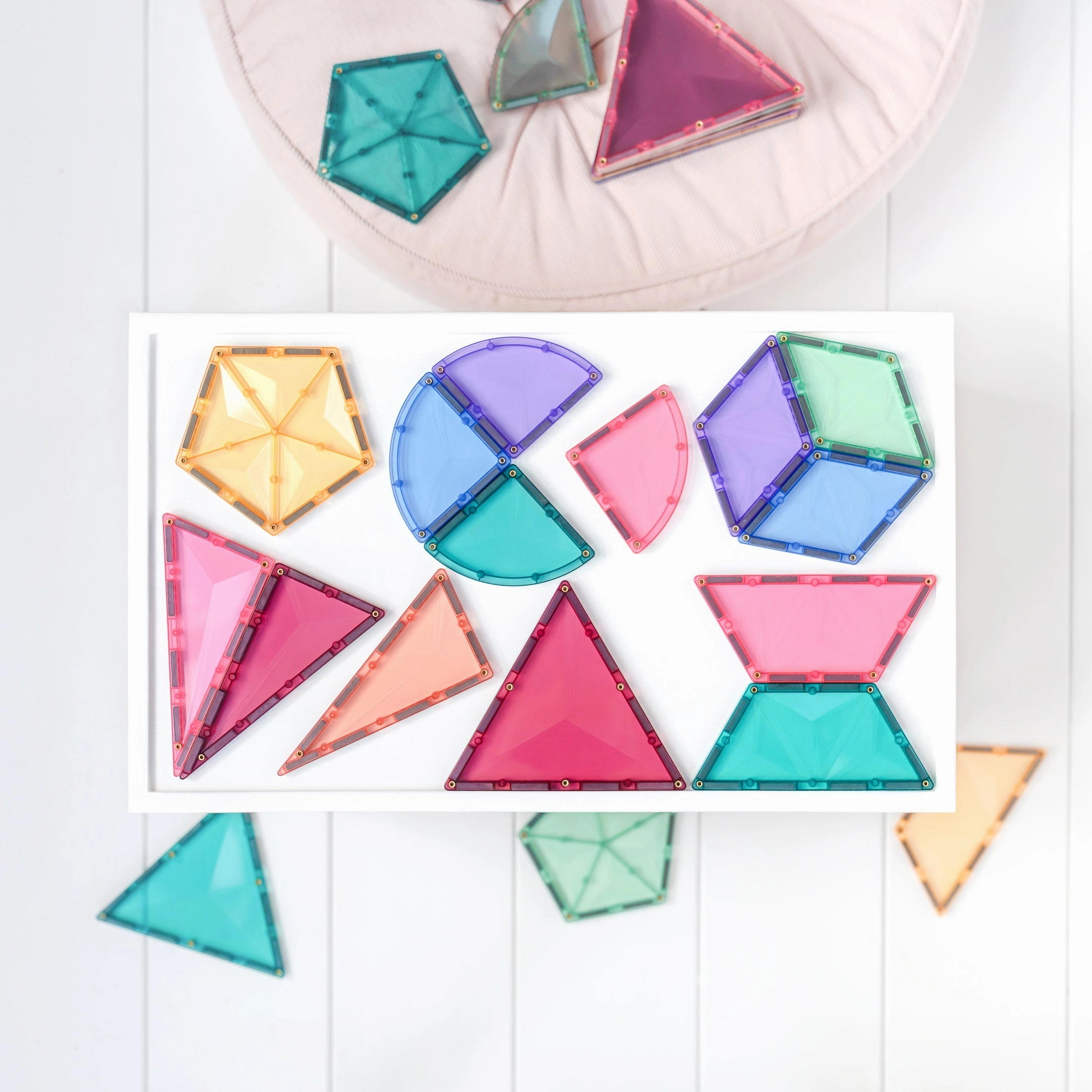Sale Connetix Tiles 48 Piece Pastel Shape Expansion Pack