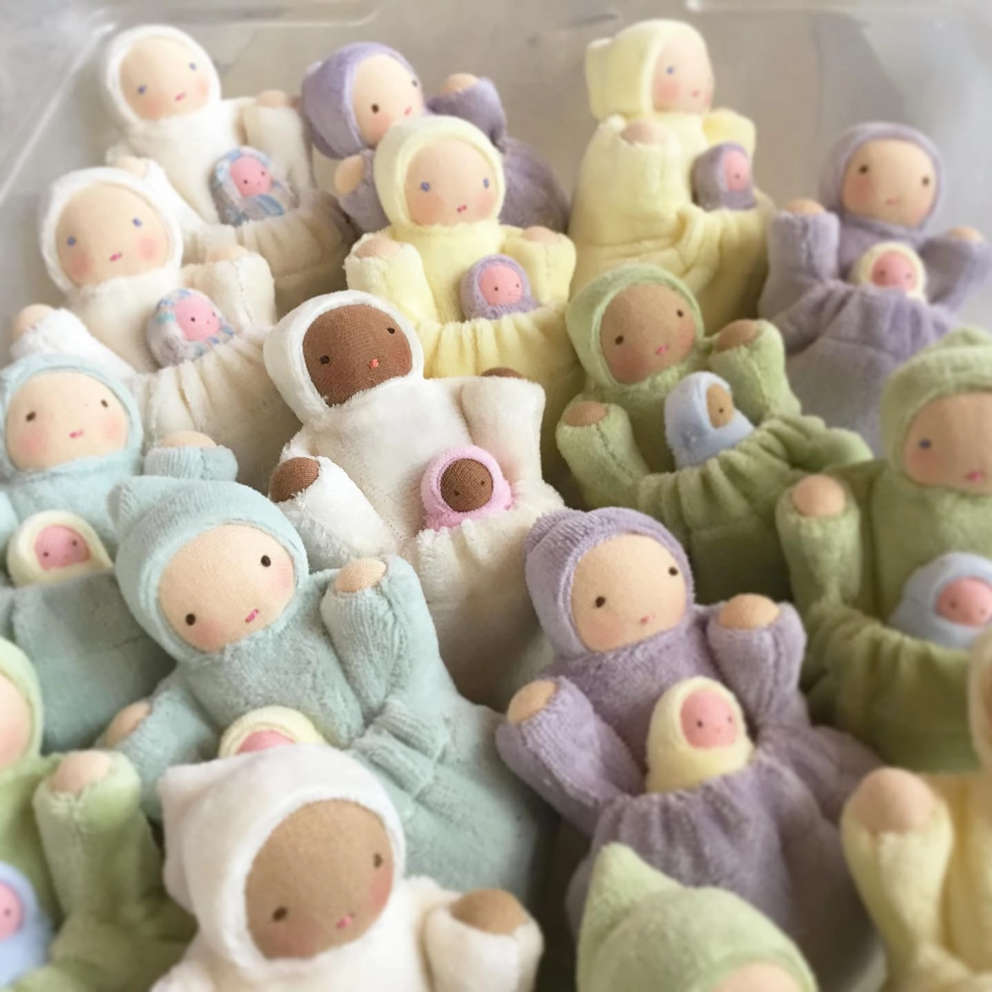 Sale Fairyshadow Pocket Mama Waldorf Doll, Aqua