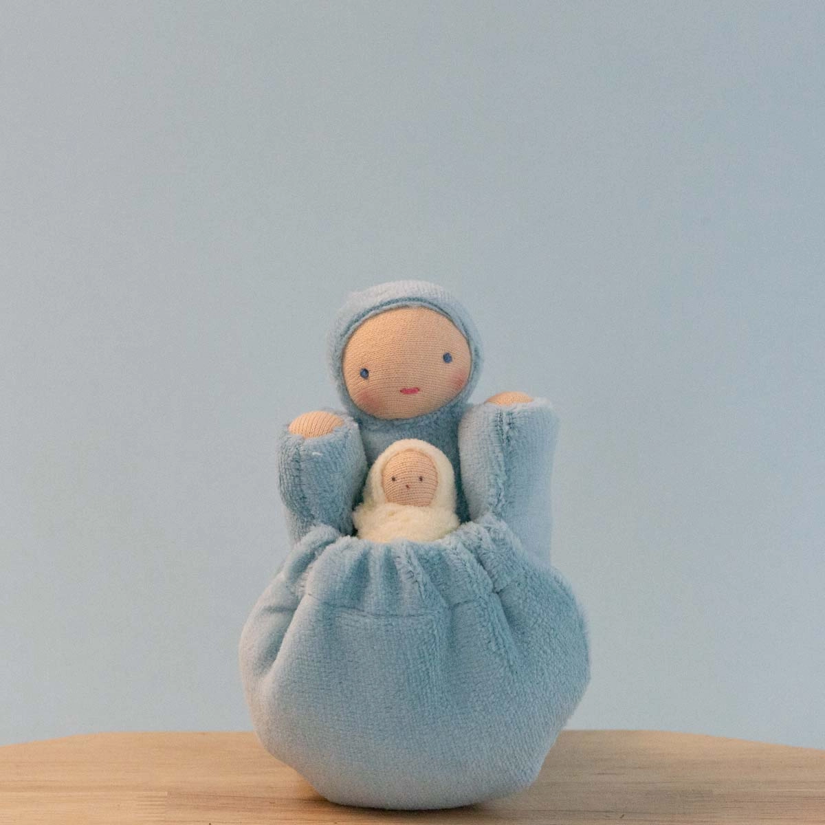Sale Fairyshadow Pocket Mama Waldorf Doll, Aqua