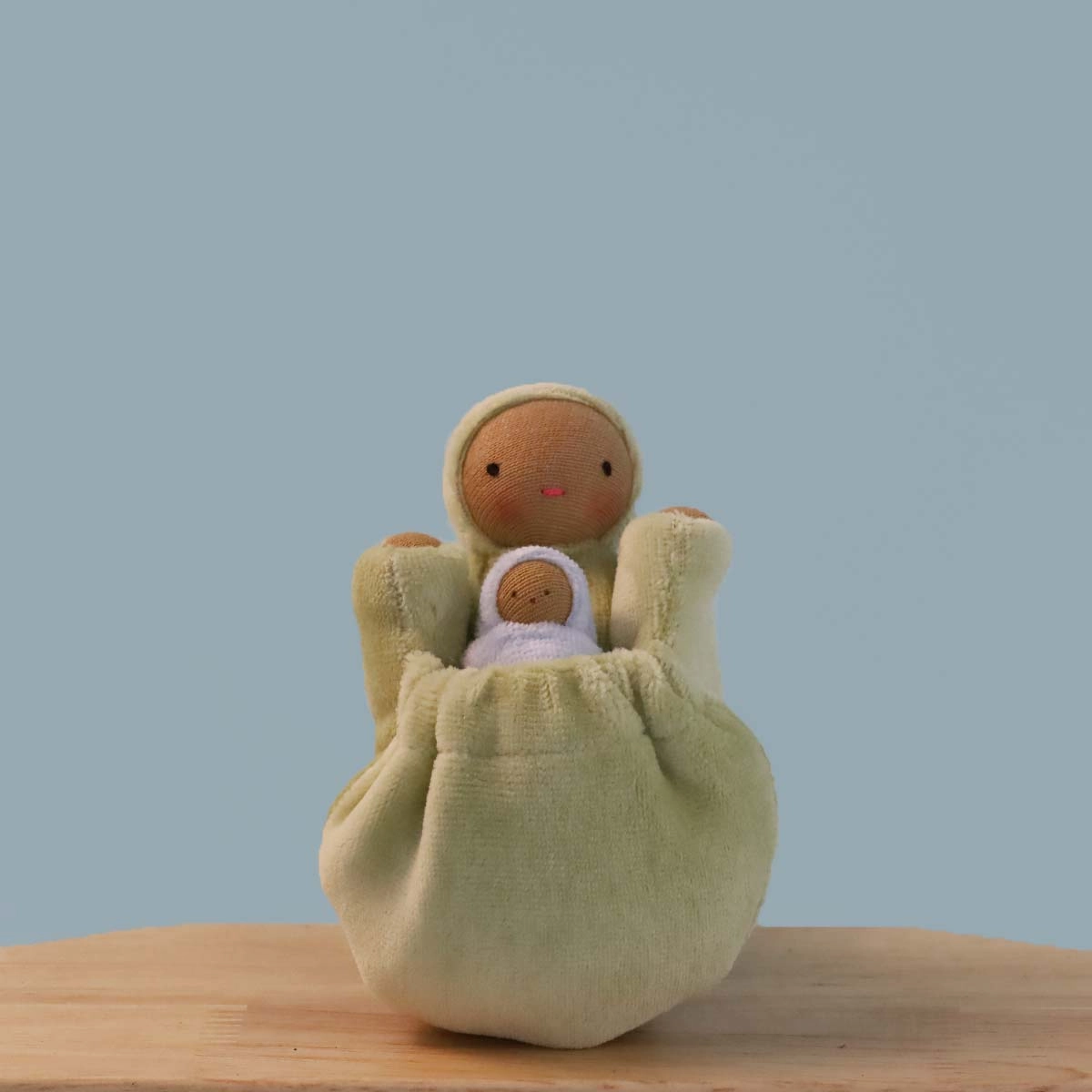 Sale Fairyshadow Pocket Mama Waldorf Doll, Pastel Green