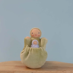 Sale Fairyshadow Pocket Mama Waldorf Doll, Pastel Green