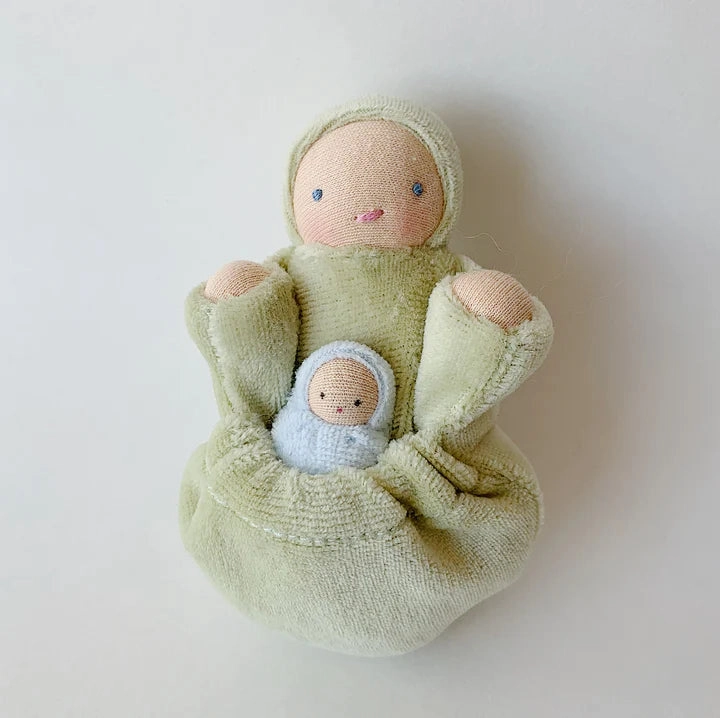 Sale Fairyshadow Pocket Mama Waldorf Doll, Pastel Green