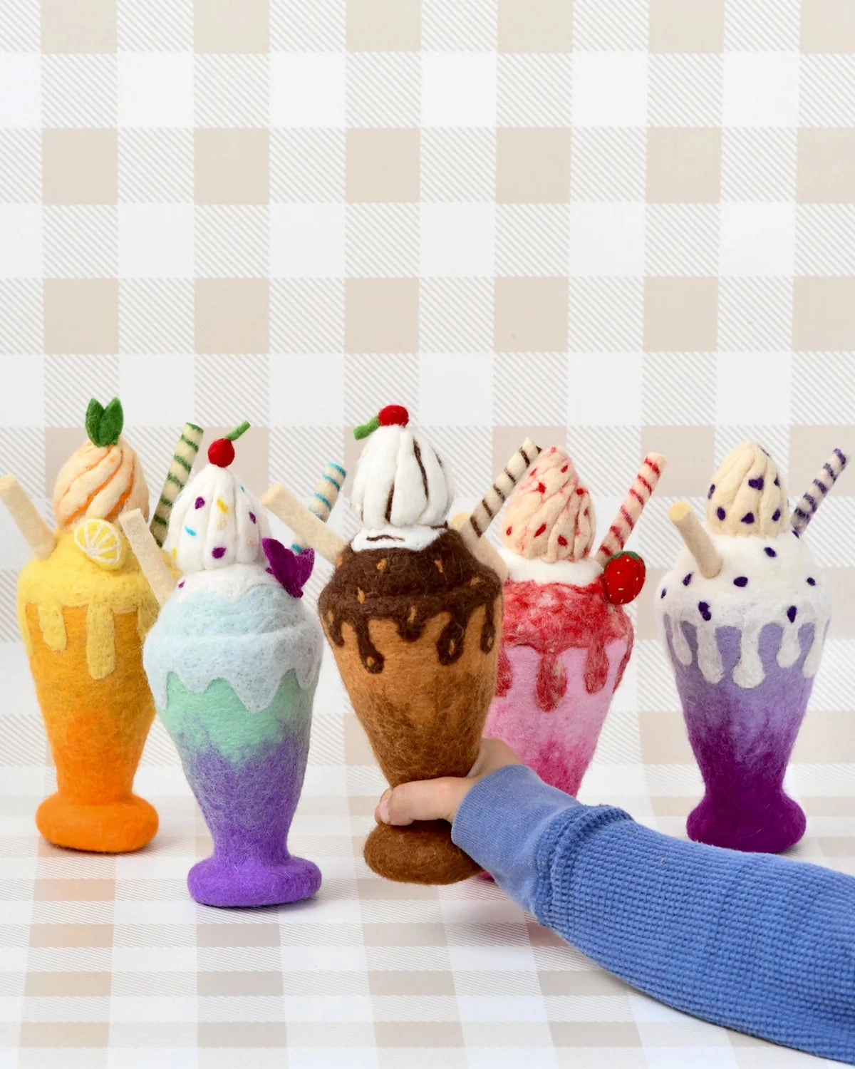 Sale Felt Chocolate Milk Shake Play Food