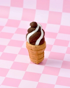 Sale Felt Chocolate Soft Serve Ice Cream