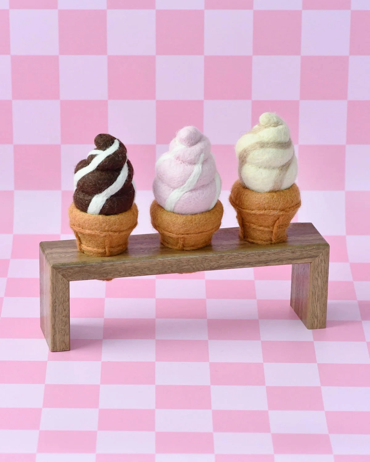 Sale Felt Strawberry Soft Serve Ice Cream