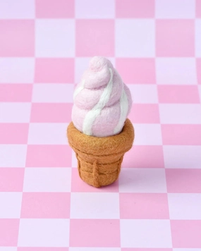 Sale Felt Strawberry Soft Serve Ice Cream