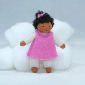 Sale Holiday Helper, Pink Dress, Medium Skin Tone