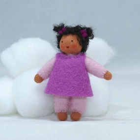 Sale Holiday Helper, Purple Dress, Medium Skin Tone