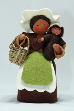 Sale Mother Earth and Brunette Baby | Medium Skin Tone