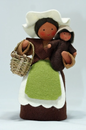 Sale Mother Earth and Brunette Baby | Medium Skin Tone