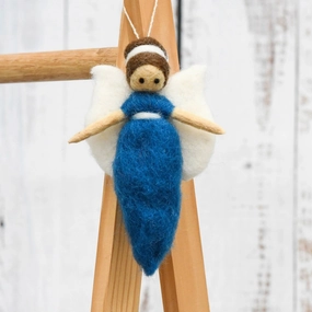 Sale Needle Felted Fairy, Blue Dress