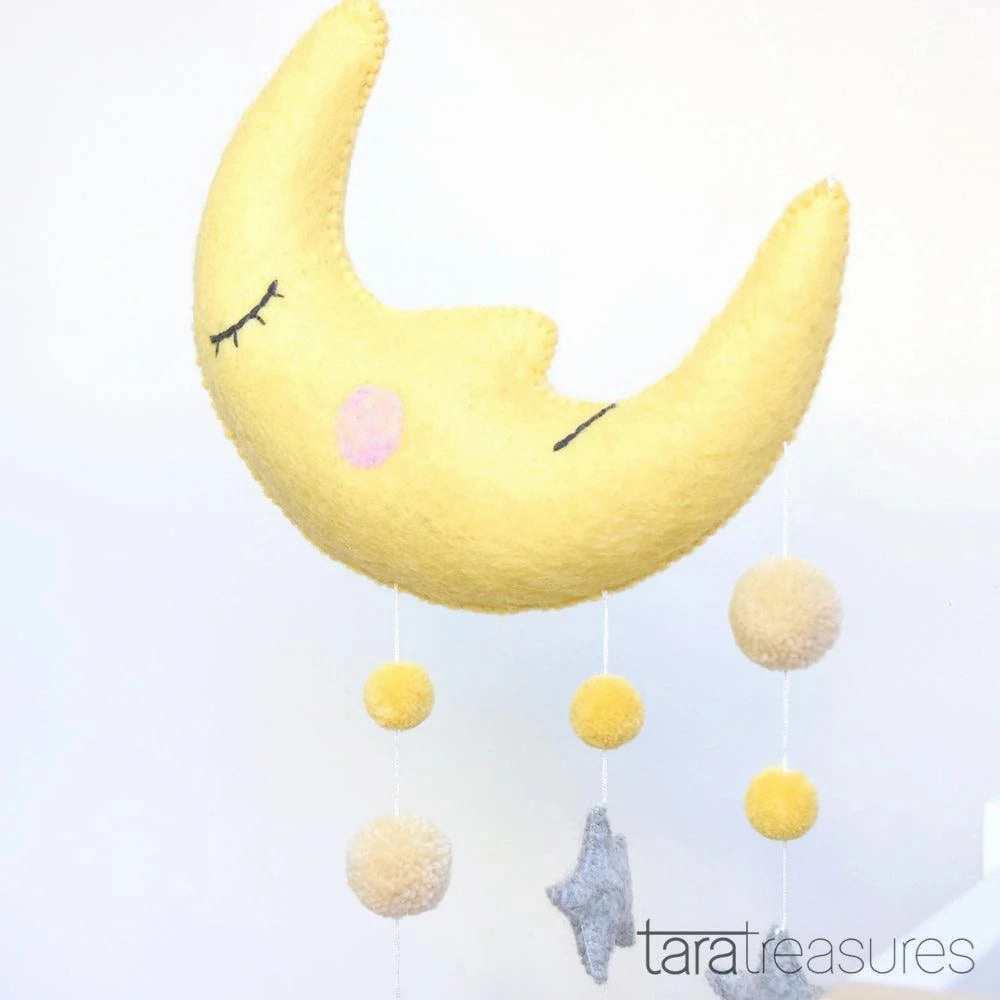 Sale Nursery Cot Mobile, Sleeping Moon