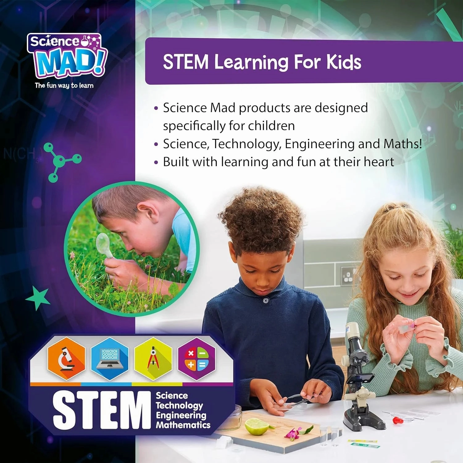 Science Mad 100x Microscope - 30 Piece Set