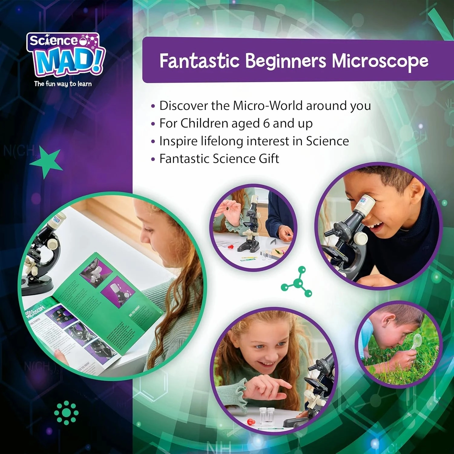 Science Mad 100x Microscope - 30 Piece Set