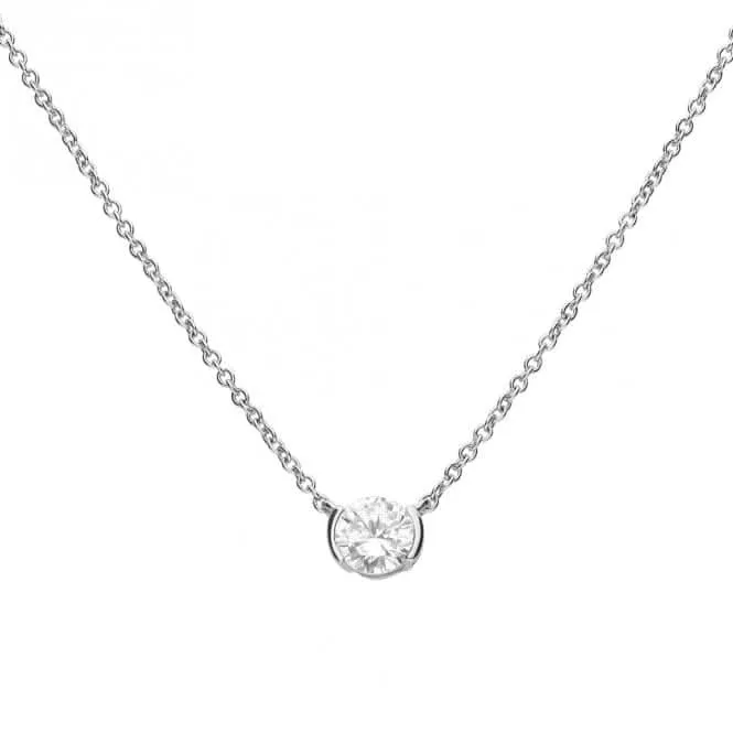 Semi Bezel Set Necklace N4466 Diamonfire Jewellery