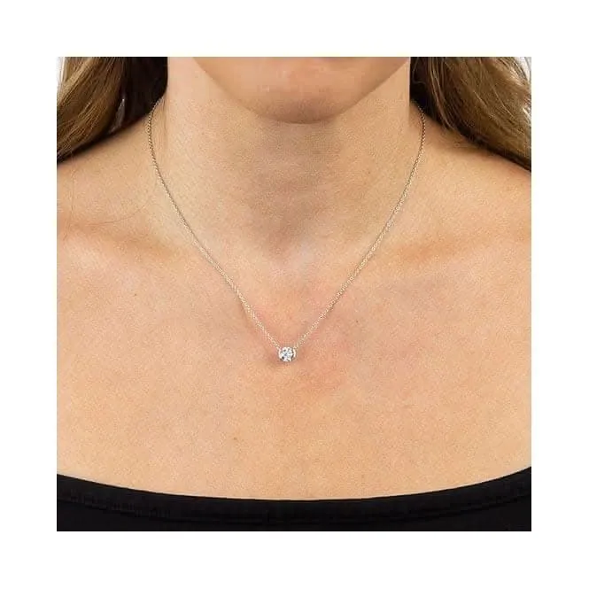 Semi Bezel Set Necklace N4466 Diamonfire Jewellery