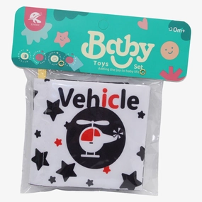 Sensory Soft Book for Learning - Vehicles