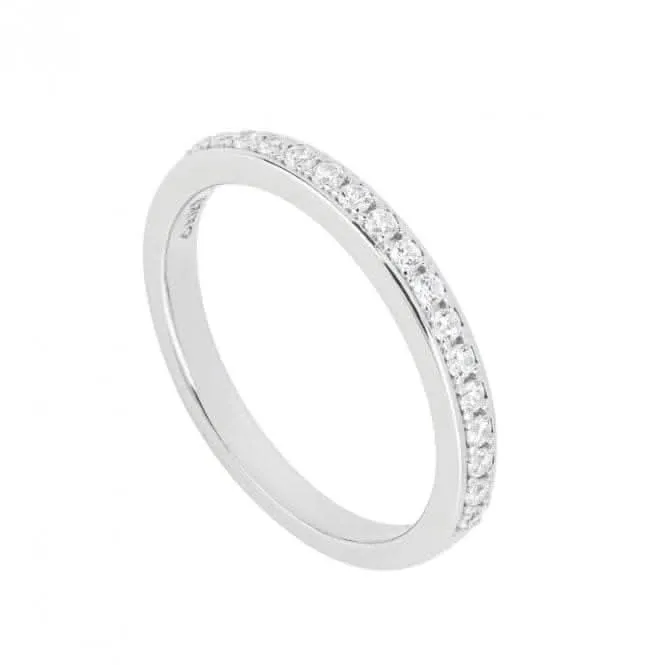 Shell Pearl and Zirconia Eternity Stacking Ring Diamonfire Jewellery