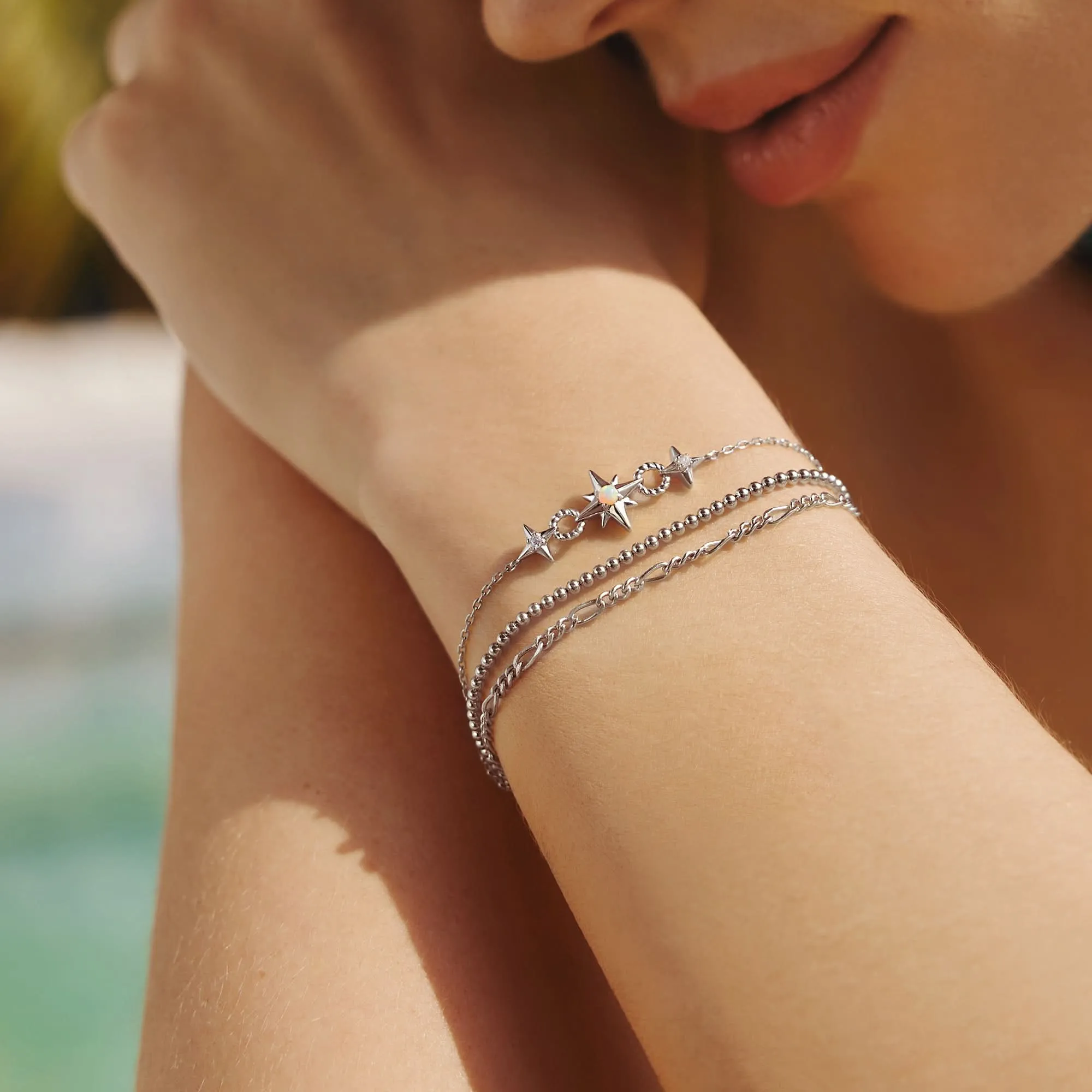 Silver Beaded Bracelet B063-03H Ania Haie Jewellery