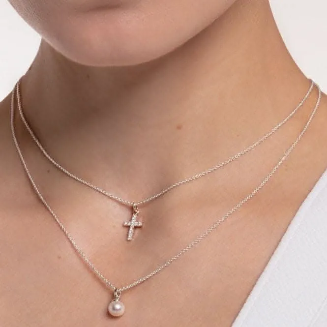 Silver Cross Short Necklace 38cm KE2069-051-14-L38v Thomas Sabo Necklaces