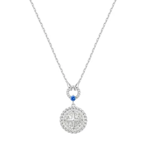 Silver Eight-Pointed Star Signet Necklace N063-05H Ania Haie Jewellery