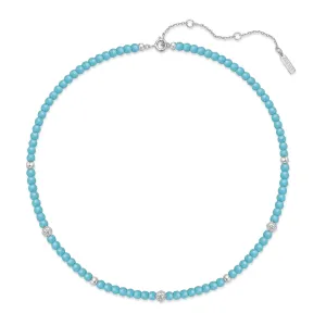 Silver Lab Created Turquoise Necklace N063-03H Ania Haie Jewellery
