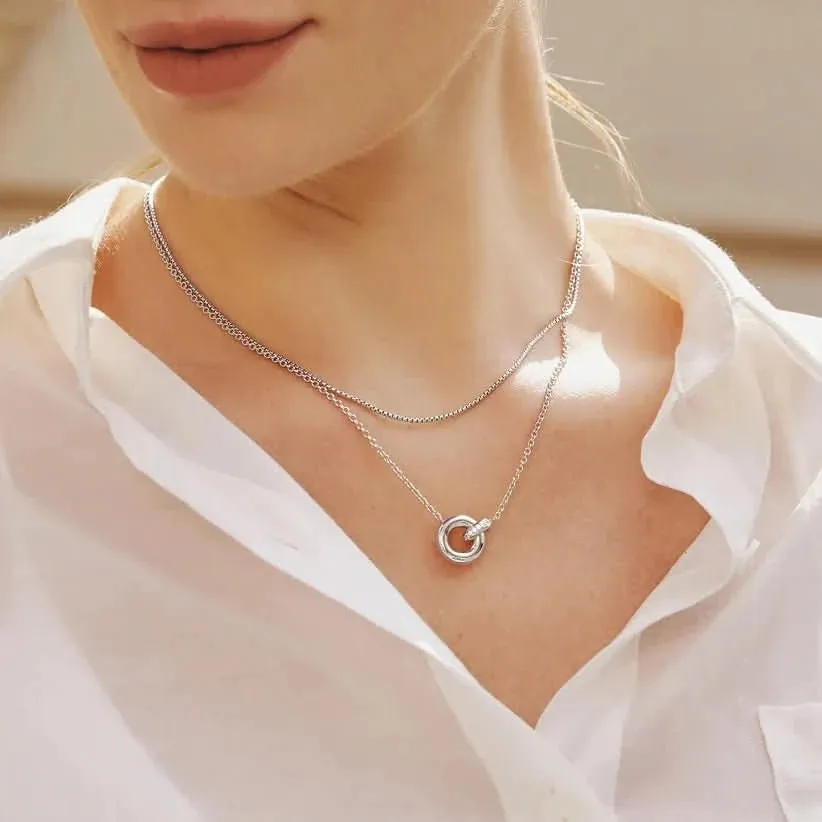 Silver Linked Necklace N062-02H Ania Haie Jewellery