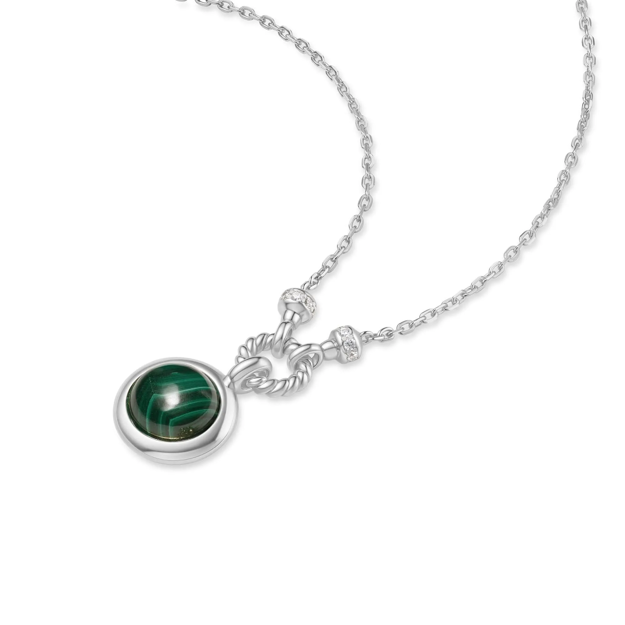 Silver Malachite Reversible Vacation Necklace N063-06H Ania Haie Jewellery