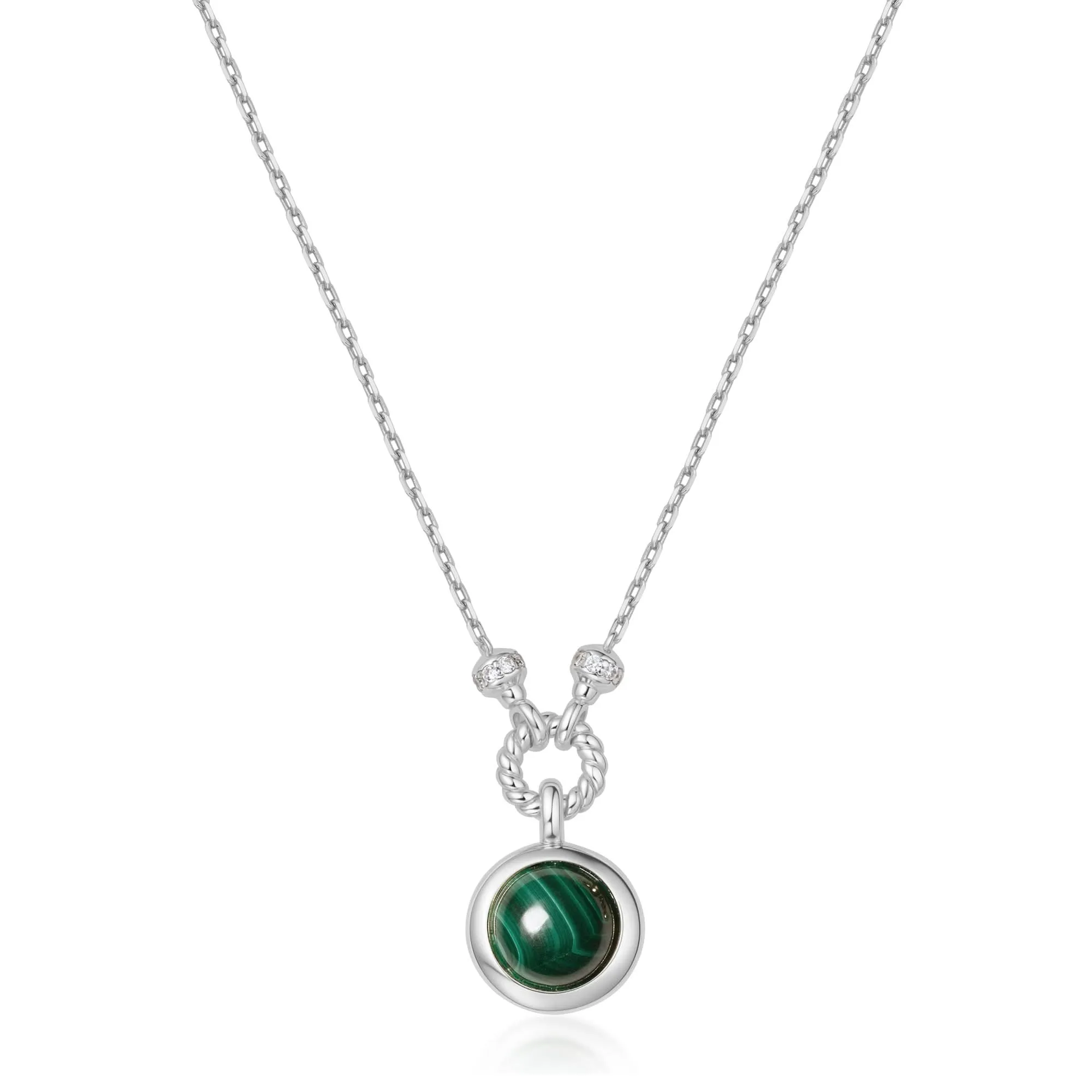 Silver Malachite Reversible Vacation Necklace N063-06H Ania Haie Jewellery