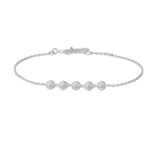 Silver Pavé Multi Beaded Chain Bracelet B065-04H Ania Haie Jewellery