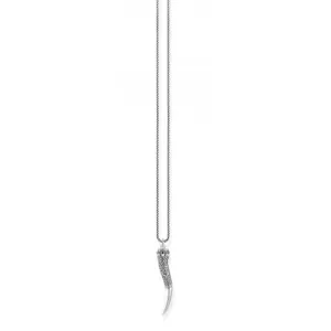 Silver Zirconia Black Acanthus Horn Necklace KE1995-643-11-L50V Thomas Sabo Necklaces