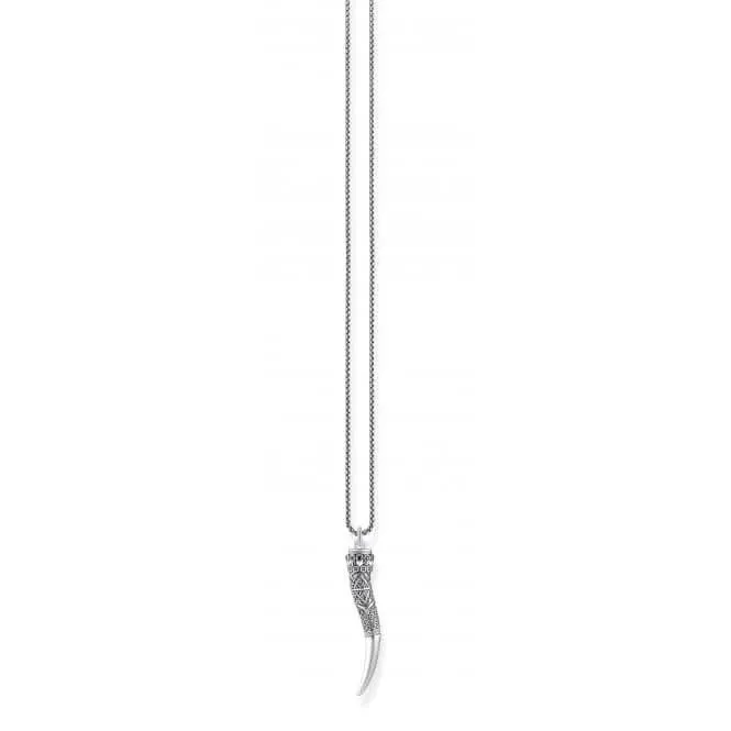 Silver Zirconia Black Acanthus Horn Necklace KE1995-643-11-L50V Thomas Sabo Necklaces