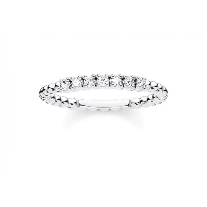 Silver Zirconia Dot Stacking Ring TR2323-051-14 Thomas Sabo Rings