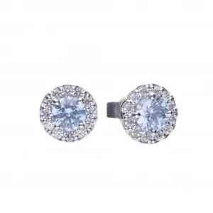 Sky Blue Cubic Zirconia Pave Studs Earrings E5776 Diamonfire Jewellery