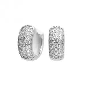 Small Wide Pave Huggies Earrings E6060 Diamonfire Jewellery